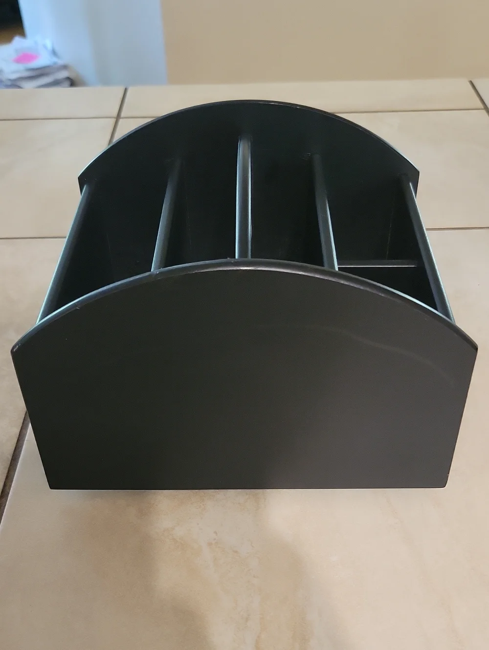 Remote Control Caddy Black Swivel Organizer